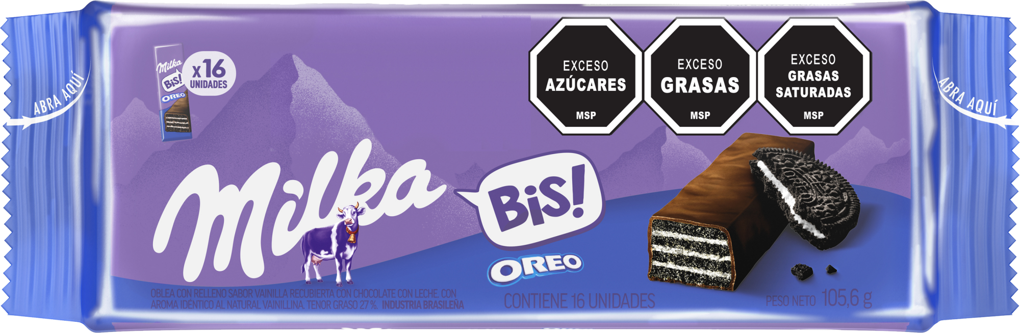 Milka Bis Oreo 105.6g x16 - Nerilan Uruguay